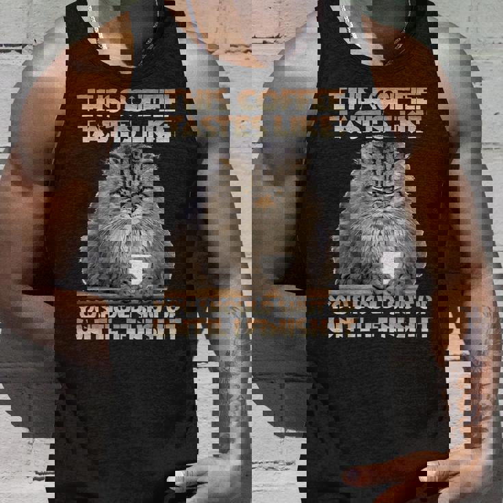 猫朝のイライラとコーヒー愛好家向け T パラス猫 タンクトップ 彼への贈り物