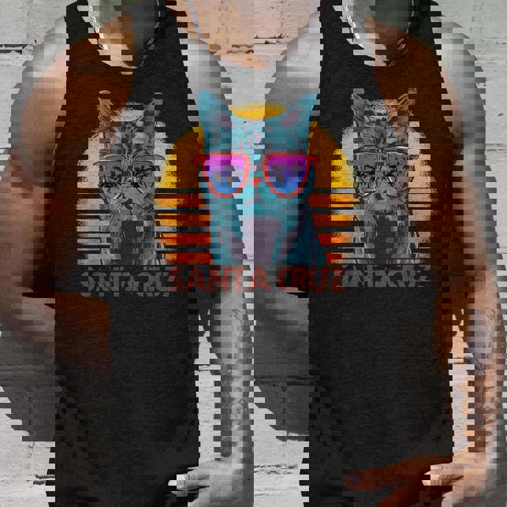 猫 ねこねこ サンタクルーズ カリフォルニア州 レトロ タンクトップ 彼への贈り物