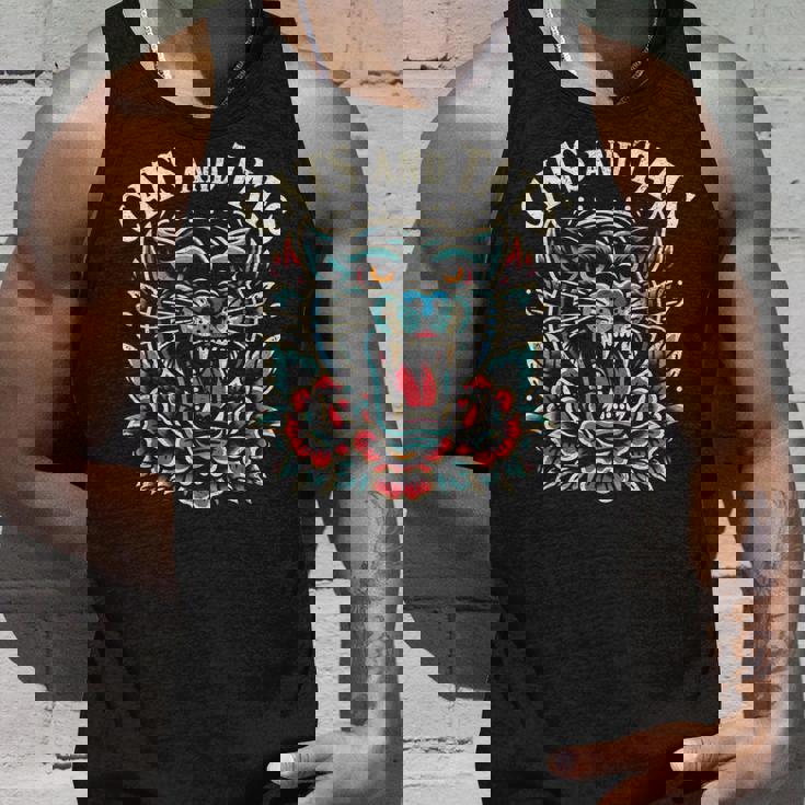 猫 タトゥー トラディショナル タトゥー アーティスト インク タトゥー師 ヴィンテージ タンクトップ 彼への贈り物