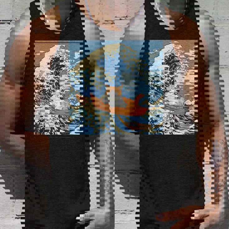 猫 葛飾北斎 神奈川沖浪裏 ネタ 冗談 ギャグ かわいい タンクトップ 彼への贈り物