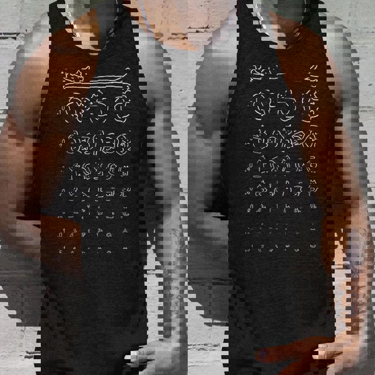 猫 視力検査 おもしろい おしゃれ かわいい パロディ メンズ レディース キッズ 子供 大きいサイズ ねこ好き 猫柄 タンクトップ 彼への贈り物