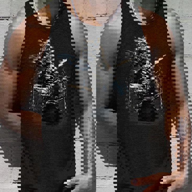 猫がドラムを叩く タンクトップ 彼への贈り物