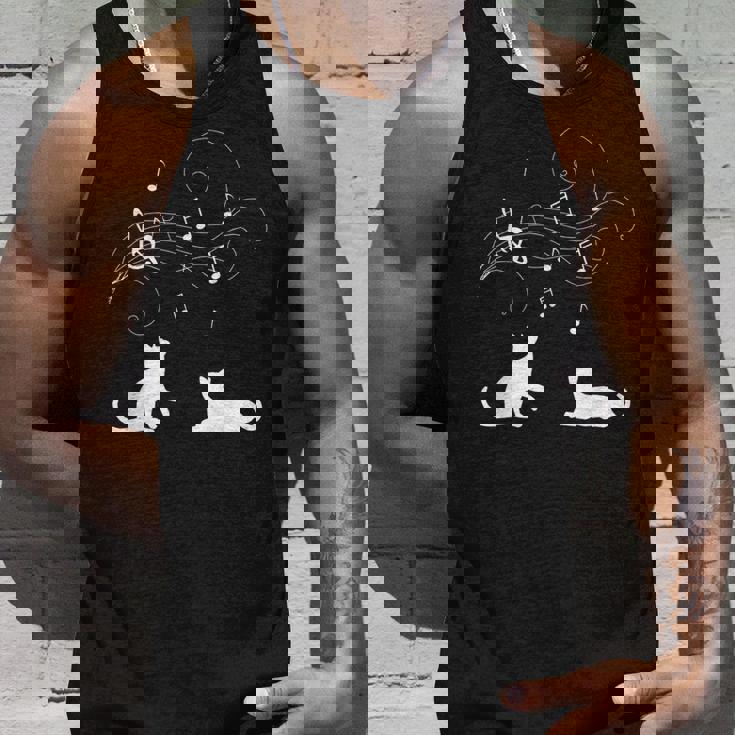 猫と音符 楽譜 音楽家 猫 音楽好き ギフト タンクトップ 彼への贈り物