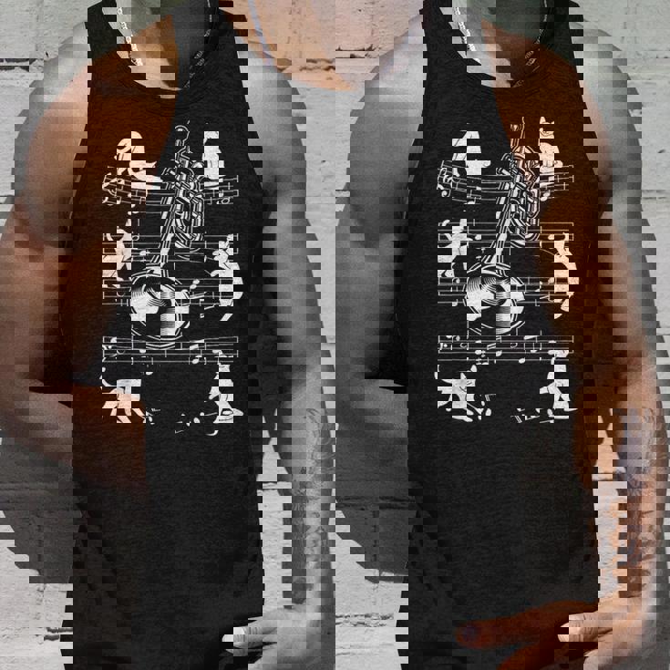 猫好きのトランペット奏者のためのトランペット猫 タンクトップ 彼への贈り物