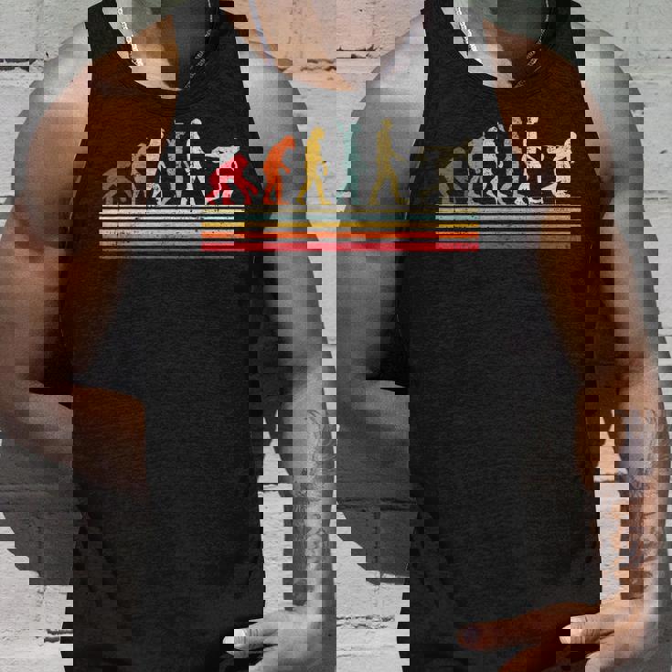 男のtシャツビンテージレトロの面白いボウリングの進化 タンクトップ 彼への贈り物