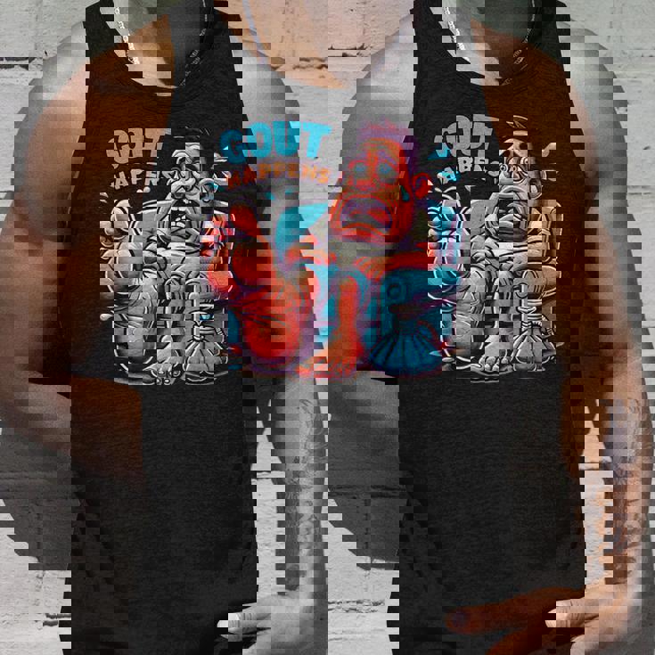 痛風が起こる 面白くて陽気な愚かな痛み むくみ タンクトップ 彼への贈り物