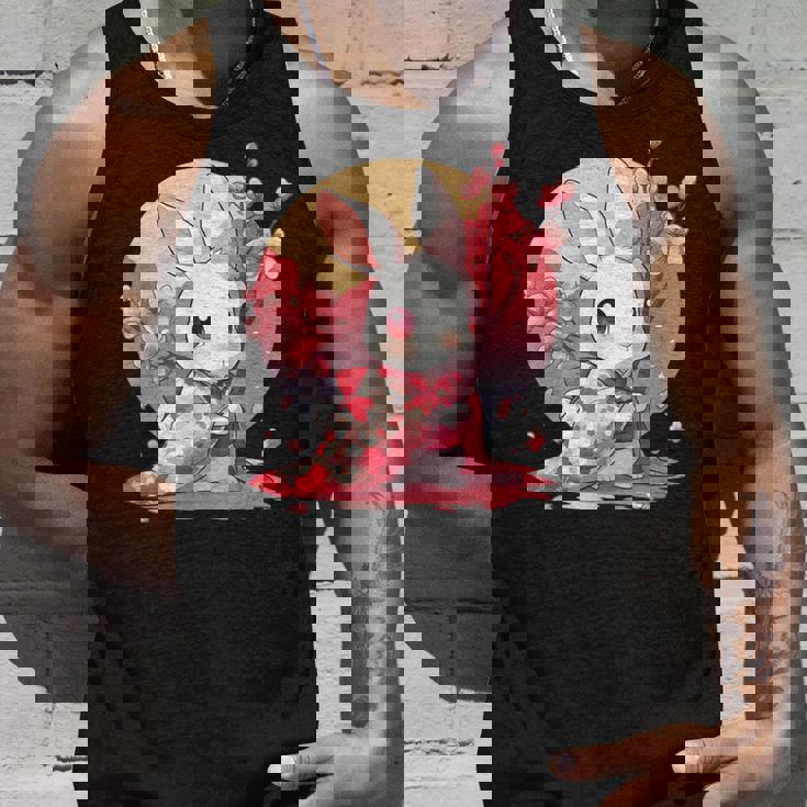 白うさぎの春のさくらアドベンチャー タンクトップ 彼への贈り物