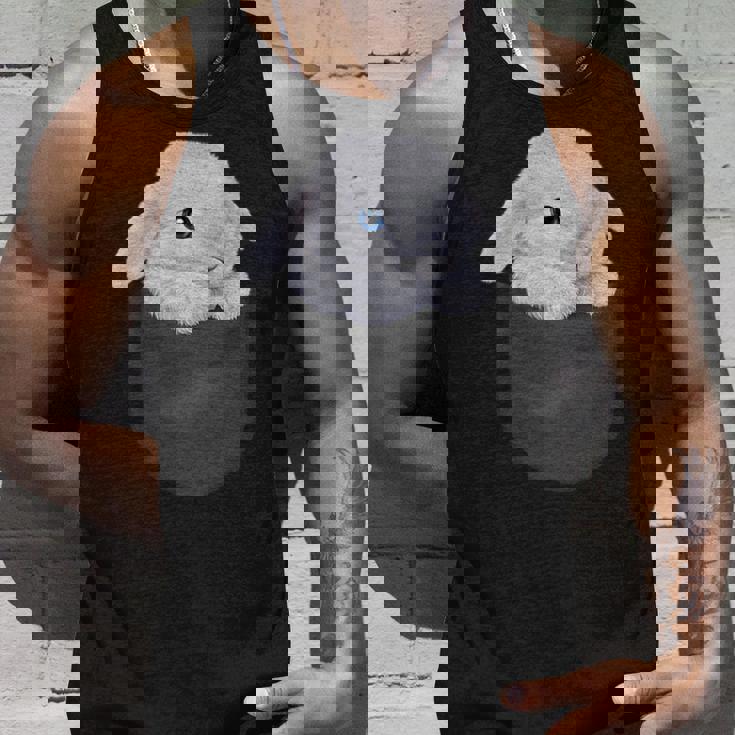 白毛 兎 うさぎ ポケット タンクトップ 彼への贈り物