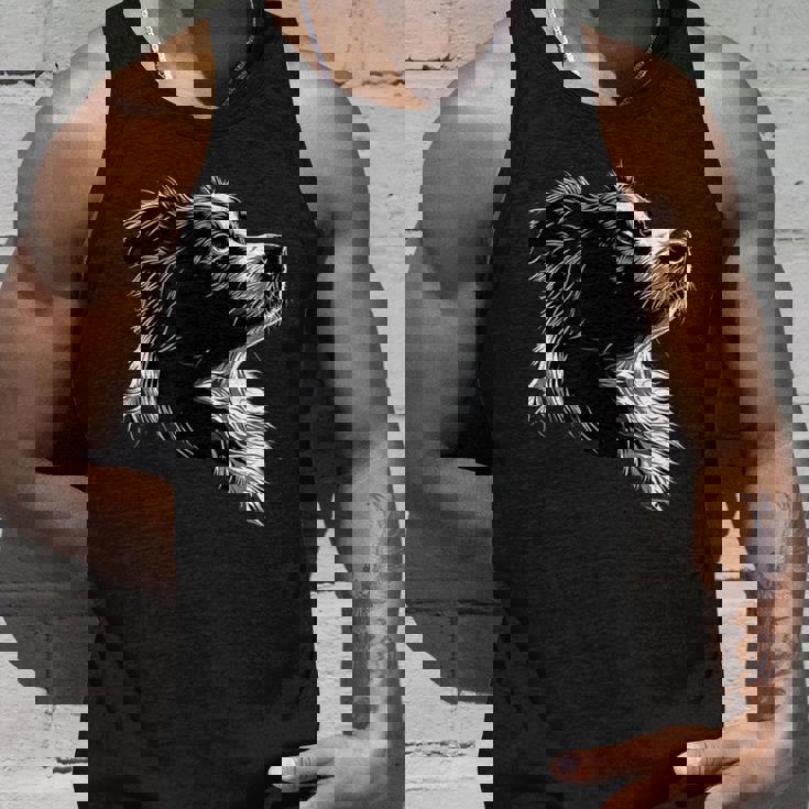 白黒ボーダーコリー タンクトップ 彼への贈り物