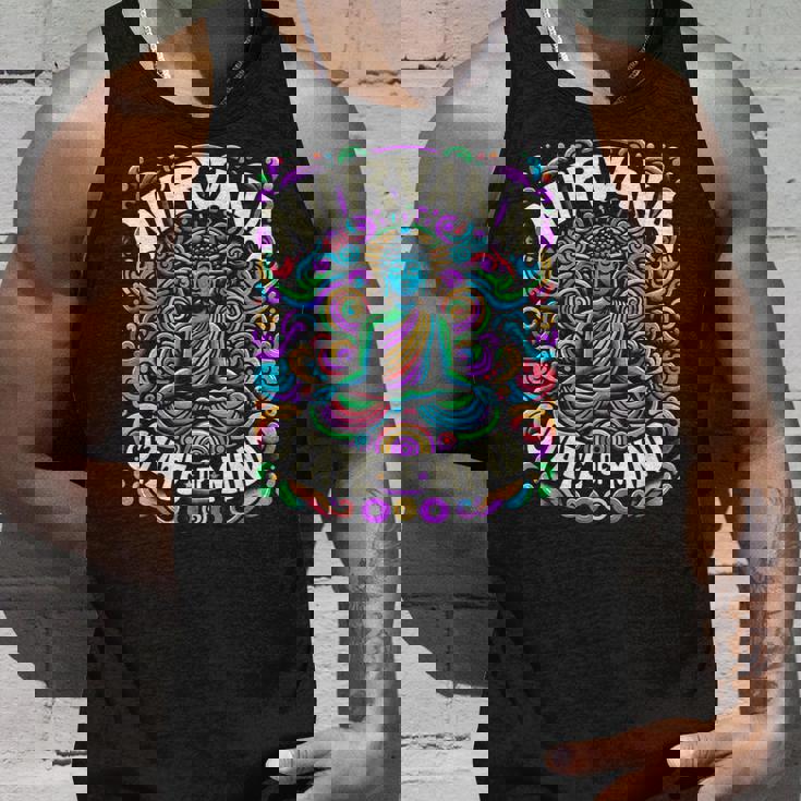 瞑想 Nirvanatate Of Mind ファニーグラフィックtシャツ タンクトップ 彼への贈り物