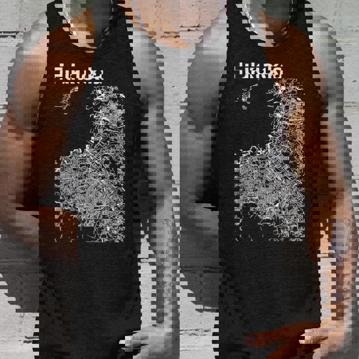 福岡ジャパン クラシック シティ マップ グラフィック タンクトップ 彼への贈り物