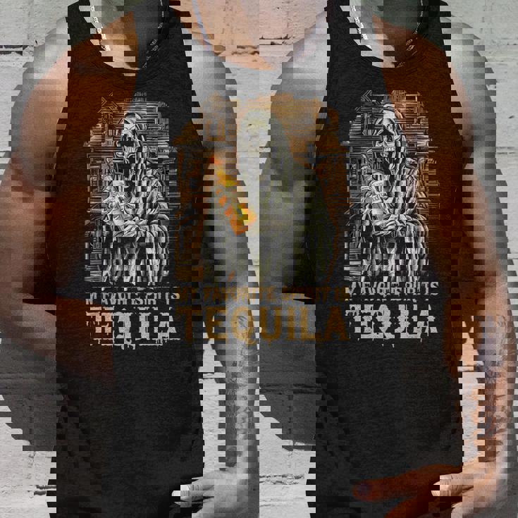 私の好きなスピリットはテキーラ ゴースト ハロウィン テキーラ タンクトップ 彼への贈り物