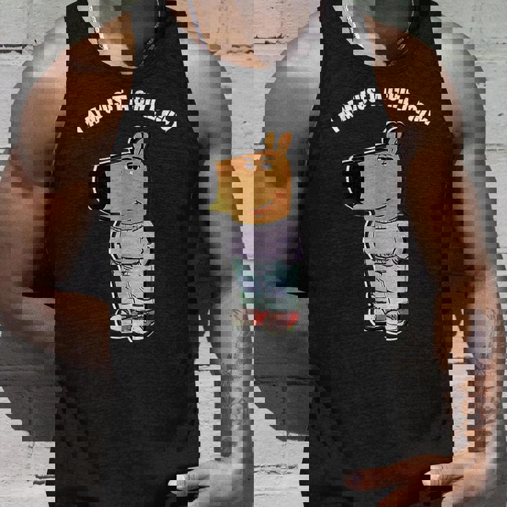 私の新しいキャラクターはチル・ガイ・ファニー・アイ・アム・ア・チル・ガイ タンクトップ 彼への贈り物