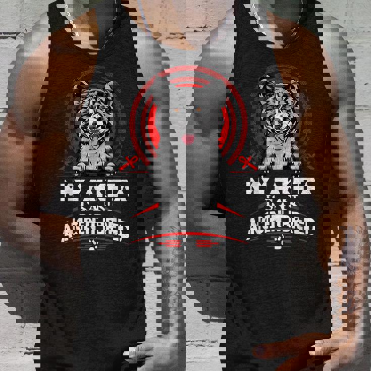 私の秋田は古代の品種の面白い子犬の犬の恋人です タンクトップ 彼への贈り物