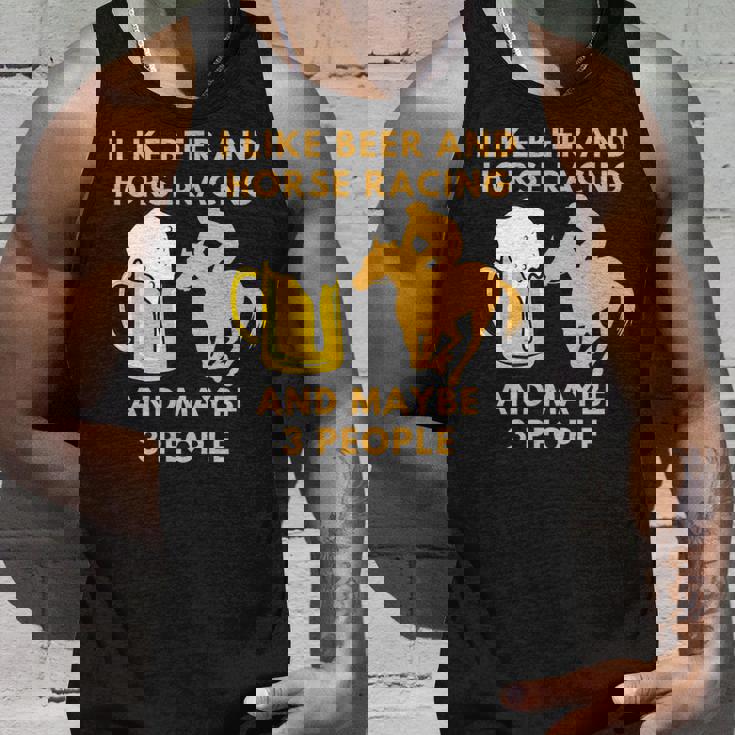 私はビールと競馬が好きで、多分3人の面白い贈り物が好きです タンクトップ 彼への贈り物