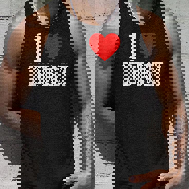 私はリンジーが大好きです タンクトップ 彼への贈り物