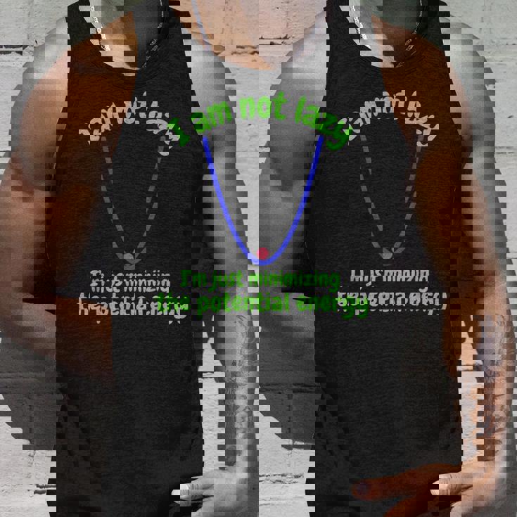 私は怠け者じゃなくて、ポテンシャルエネルギーを最小化しているだけです、おかしい タンクトップ 彼への贈り物