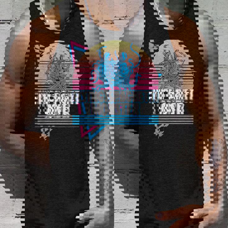 空飛ぶスパゲッティモンスター パスタファリ Fsm 無神論者 レトロ タンクトップ 彼への贈り物