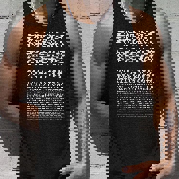 素数を数えて落ち着きましょう！数学者ジョーク受け狙いギャグ愛好家ジョーク数学面白いネタ タンクトップ 彼への贈り物