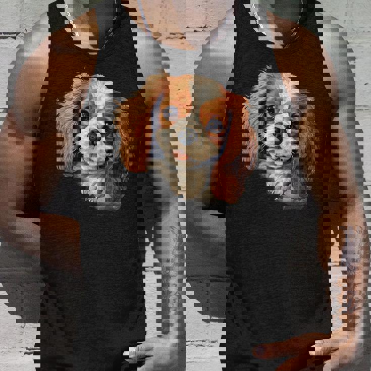 素敵で面白い覗き見犬 キャバリアキングチャールズスパニエル タンクトップ 彼への贈り物