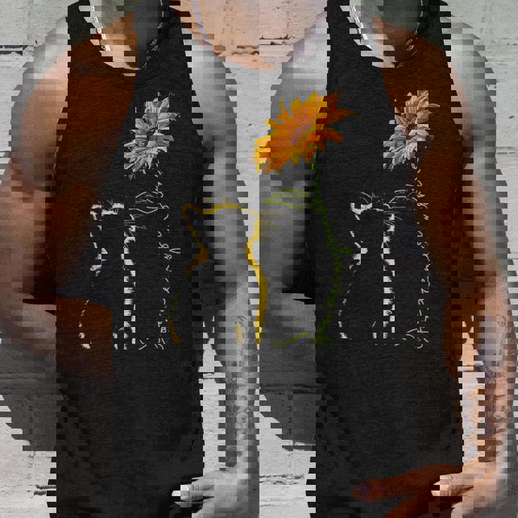 素敵な黄色い猫のひまわり タンクトップ 彼への贈り物