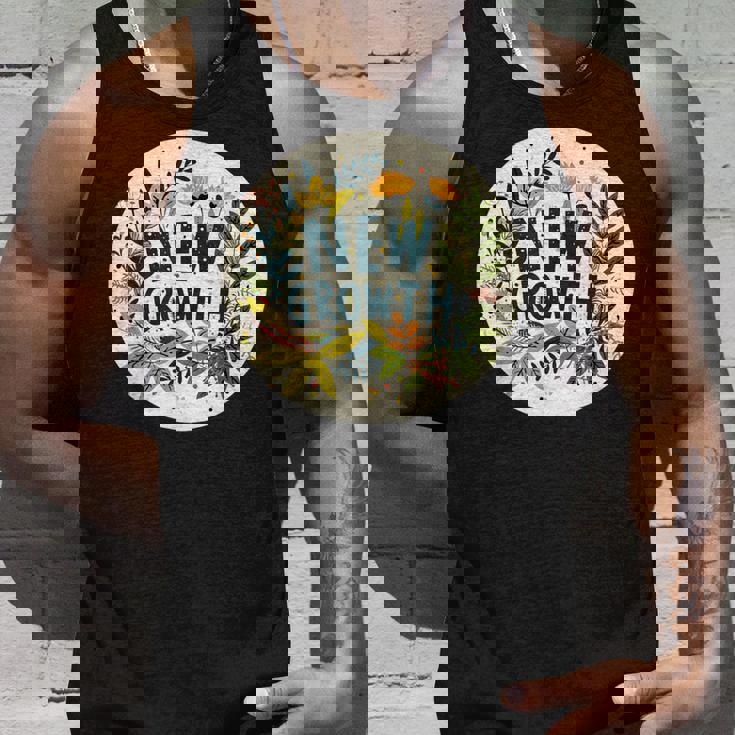 素敵な黄色い花と春の植物のための新しい成長スピーチ タンクトップ 彼への贈り物