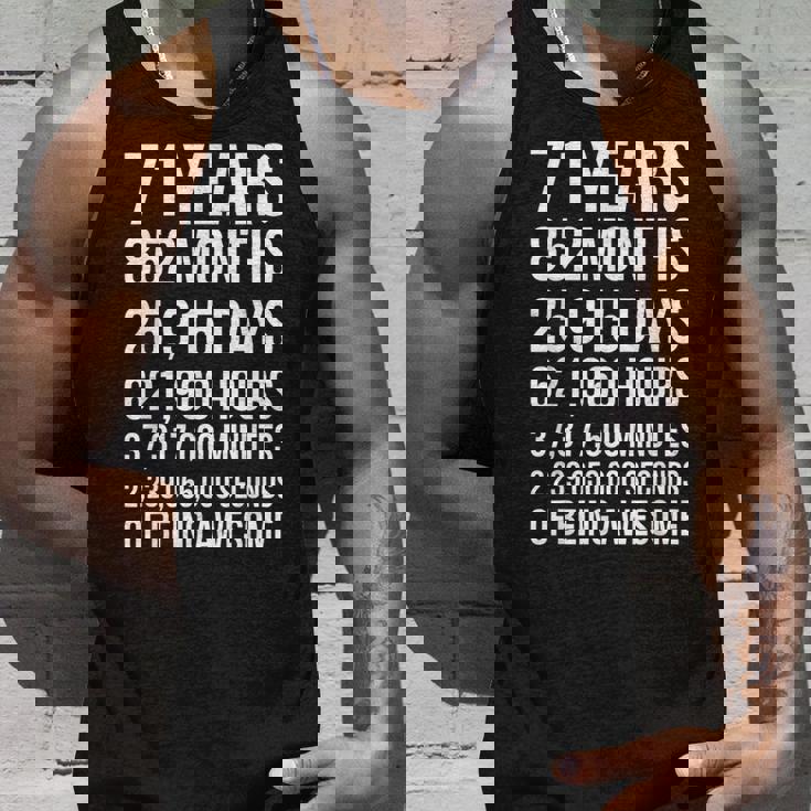 素晴らしい71歳の誕生日ギフト 面白い71歳の誕生日 タンクトップ 彼への贈り物