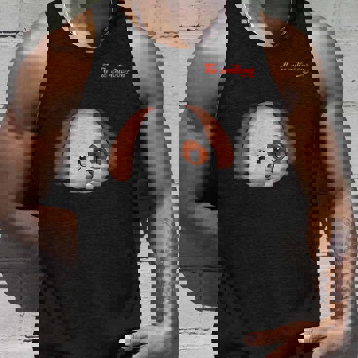 絵文字しかめっ面の怒った犬の顔 タンクトップ 彼への贈り物