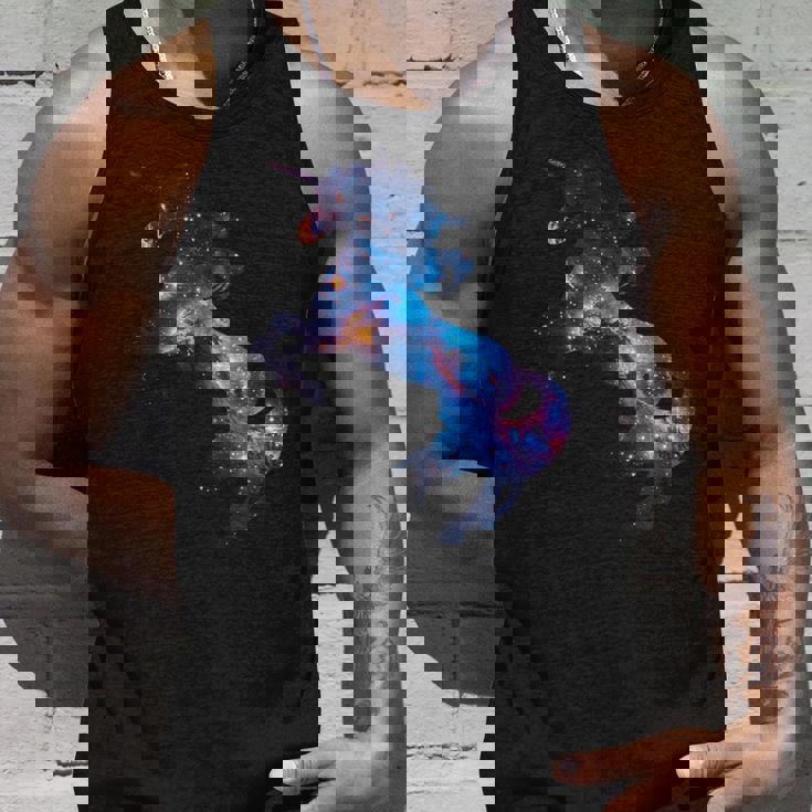 美的シルエット 夢のような宇宙 銀河 ユニコーン タンクトップ 彼への贈り物