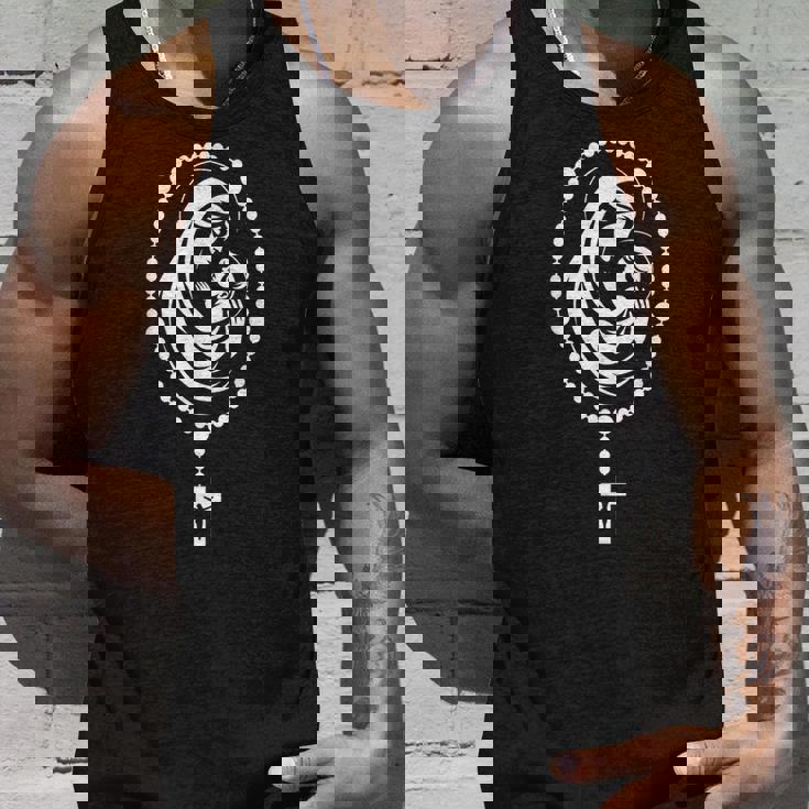 聖なるロザリオ 聖母マリア 赤ちゃん イエス カトリック ロザリオ ミステリー タンクトップ 彼への贈り物