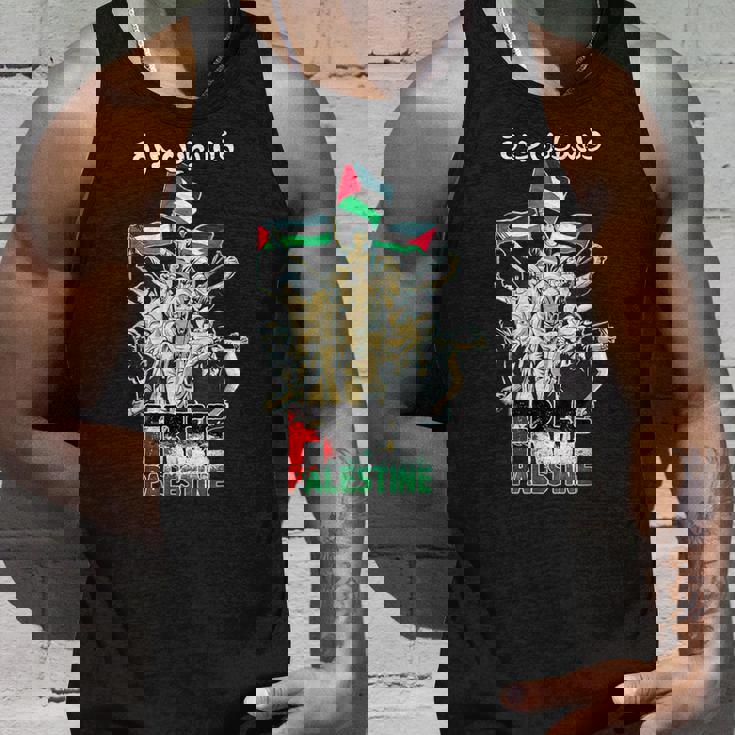 自由パレスチナガザパレスチナ国旗 アラビア語 タンクトップ 彼への贈り物