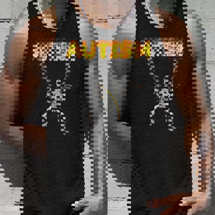 自閉症スケルトンミーム タンクトップ 彼への贈り物