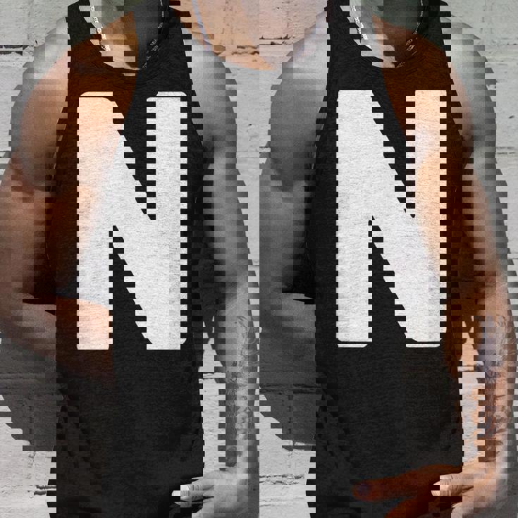 英文字 N 大文字 アルファベット モノグラム イニシャル タンクトップ 彼への贈り物