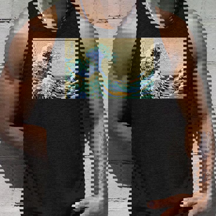 葛飾 北斎 神奈川沖浪裏 有名なヴィンテージアート スタイリッシュ タンクトップ 彼への贈り物