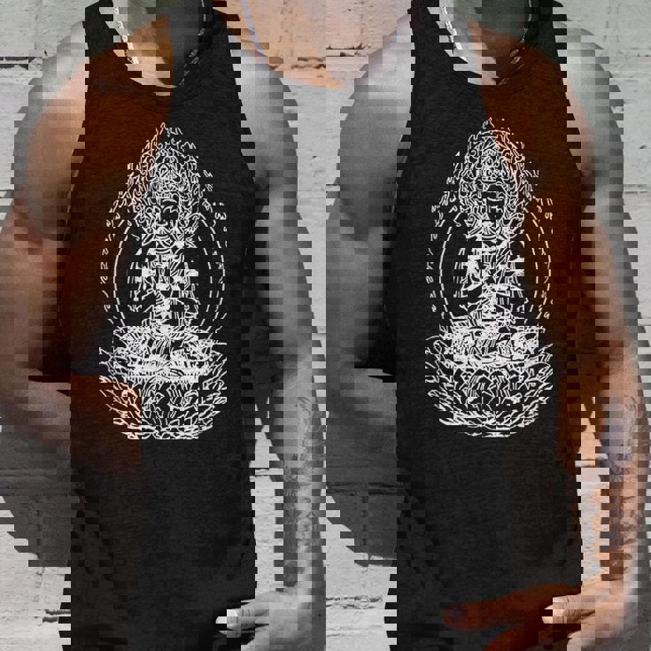 蓮の花の仏像 菩薩 仏教 宗教 タンクトップ 彼への贈り物