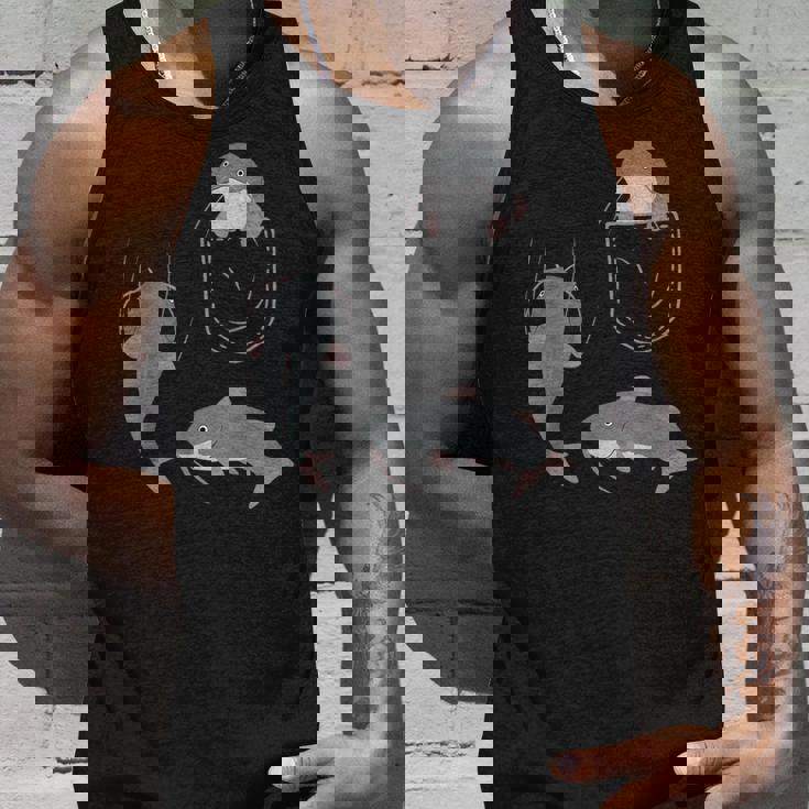 袋に入った魚 ナマズ タンクトップ 彼への贈り物