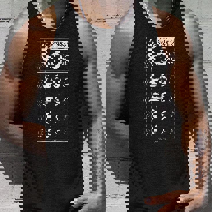 視力検査 おもしろ デザイン 猫 タンクトップ 彼への贈り物