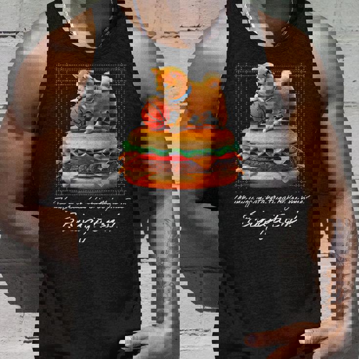 豆しば バスケットボール 豆柴 可愛い おしゃれ 面白い 動物 スポーツ 英字 ハンバーガー 犬 日本犬 柴犬 タンクトップ 彼への贈り物