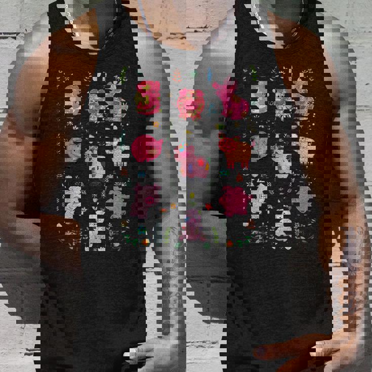 豚のかわいい刺しゅう 豚の恋人 タンクトップ 彼への贈り物