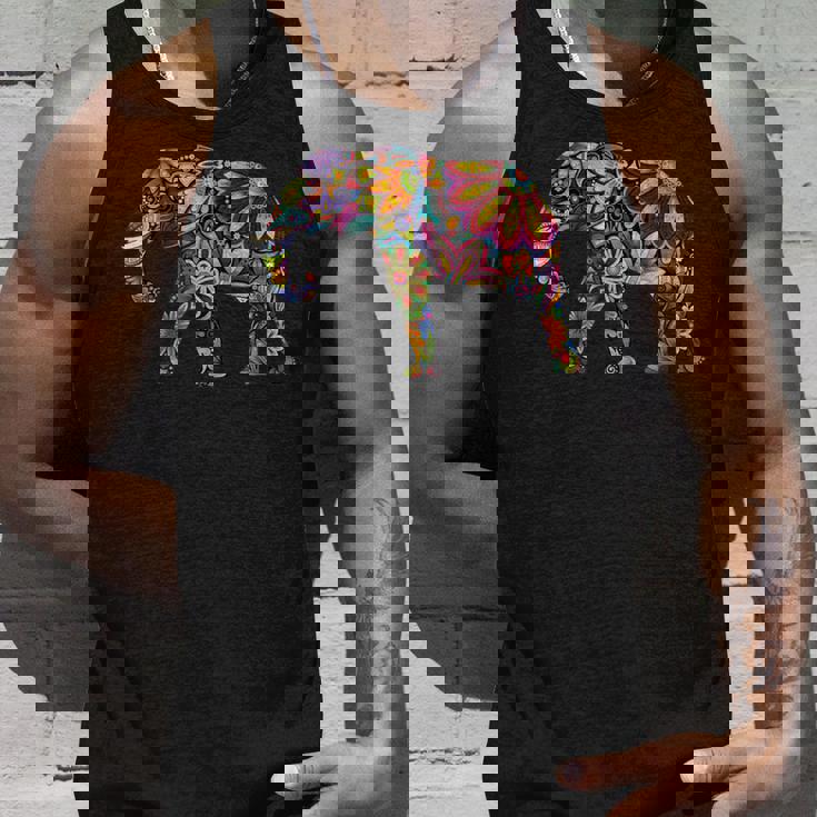 象 カラフル 象 絵画 レディース メンズ タンクトップ 彼への贈り物