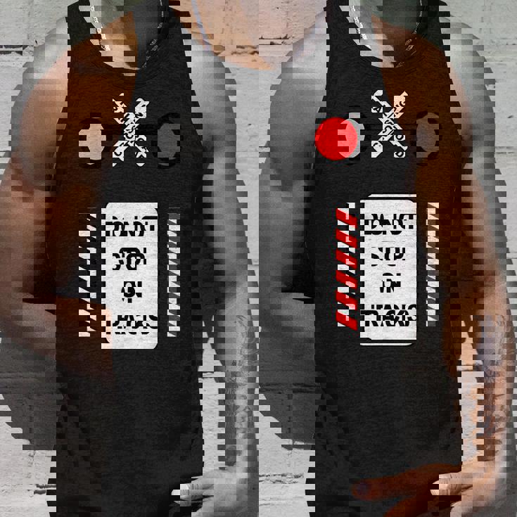 踏切サイン ハロウィン コスチューム 鉄道 電車 タンクトップ 彼への贈り物