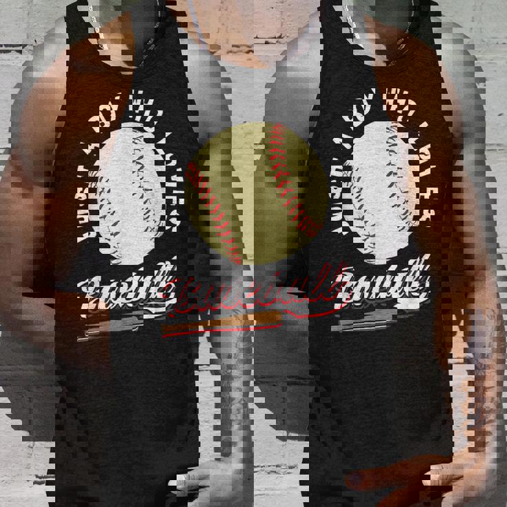 野球選手が大好きな少年 男の子向けギフト タンクトップ 彼への贈り物