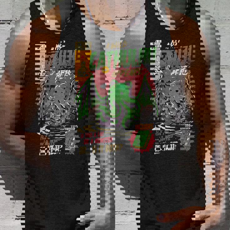 野生のカトゥルフが現れる猫か怪物か変な猫-クトゥルフ タンクトップ 彼への贈り物