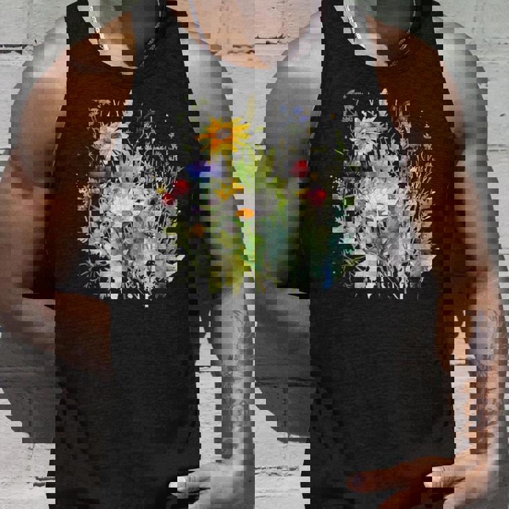 野生の花 ボタニカル 花 自然 ヴィンテージ フローラル グラフィック タンクトップ 彼への贈り物