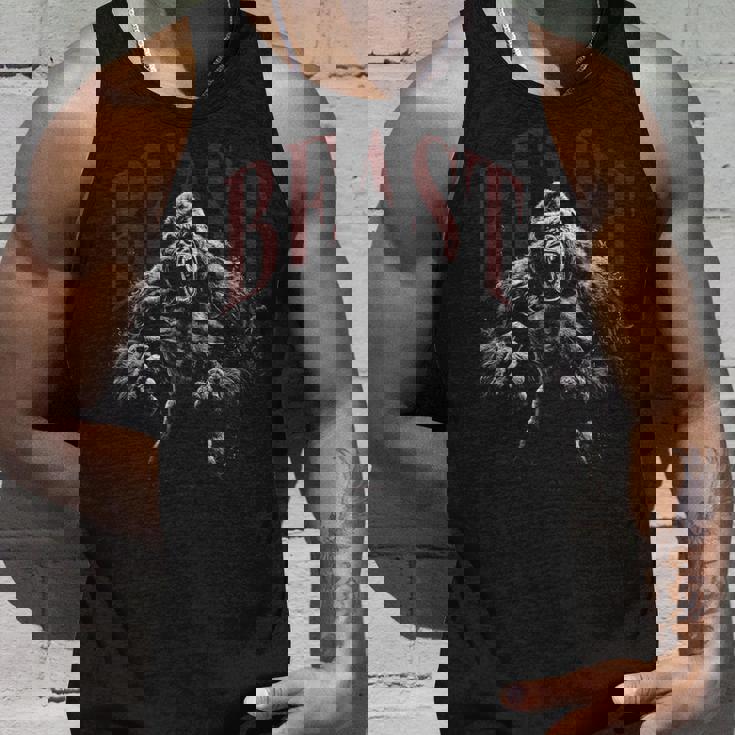 野生の落書きゴリラ王動物猿猿ゴリラ タンクトップ 彼への贈り物