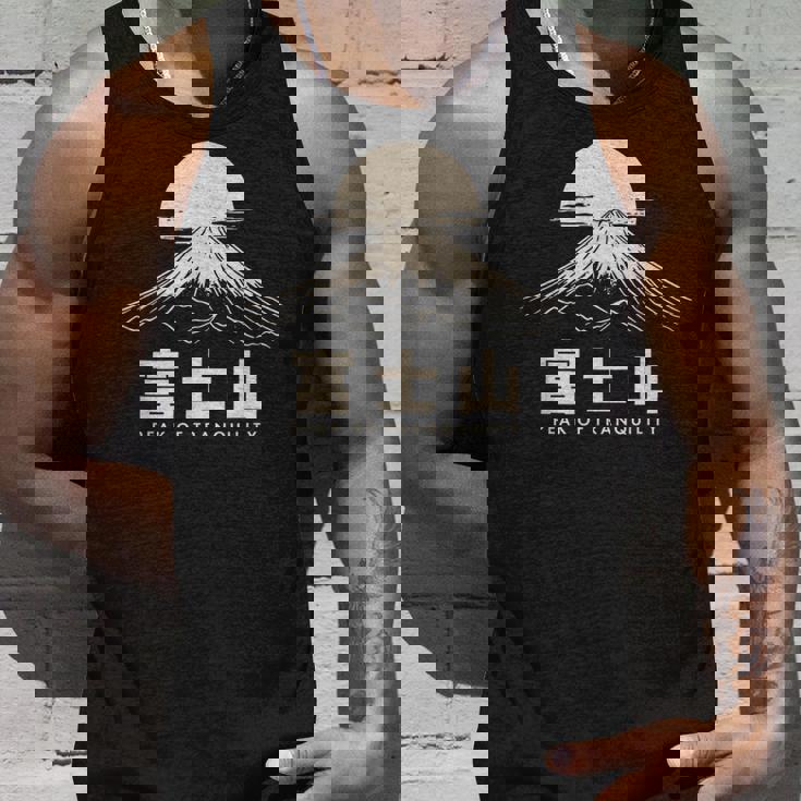 静けさのピーク日本語、富士山日本漢字 タンクトップ 彼への贈り物