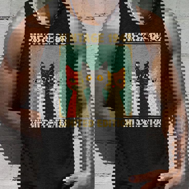 面白い 80歳 ギフト ヴィンテージ 1945 猫好き 80歳の誕生日 タンクトップ 彼への贈り物