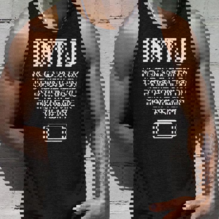 面白い Intj ソーシャルバッテリー 内向的 直感的 パーソナリティ タンクトップ 彼への贈り物