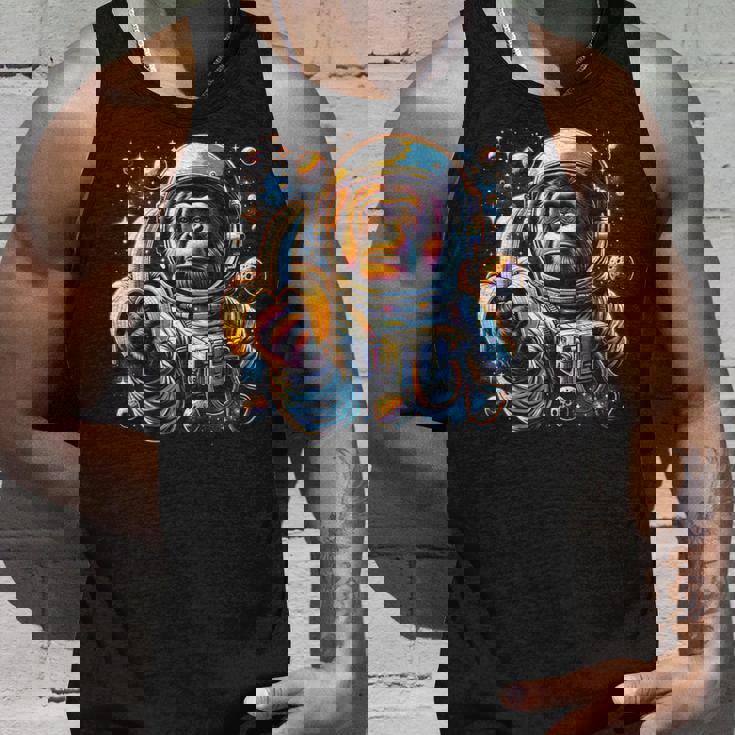 面白い サイケデリック 猿 宇宙飛行士 グラフィック メンズ タンクトップ 彼への贈り物