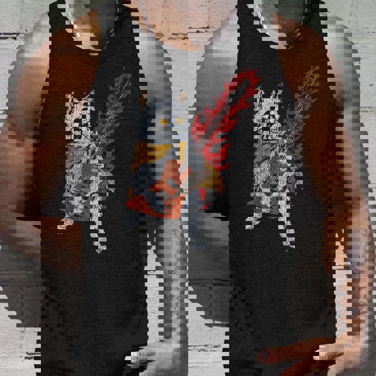 面白い ベースシスト 猫 ギフト ファイヤー 楽器 ベース ギター タンクトップ 彼への贈り物